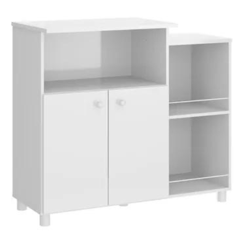 Alacena Multiusos Para Microondas Y Bebedero Blanco